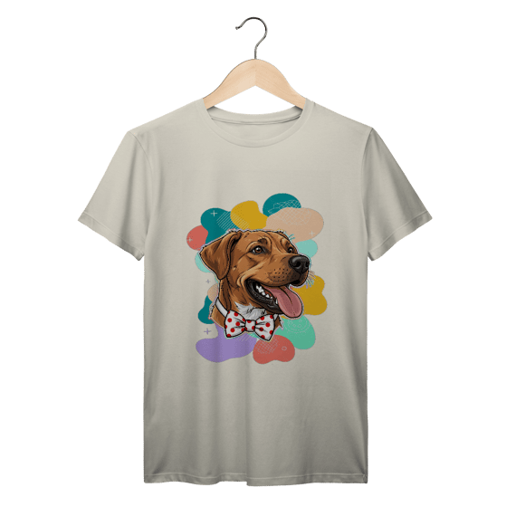 T-Shirt Prime Unissex - Cachorro Caramelo de Gravata