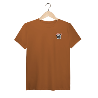 Nome do produto T-Shirt Pima Pug Love – Camiseta Fofa e Premium para Pet Lovers