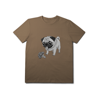 Nome do produto T-Shirt Prime Pug & Brócolis – Camiseta Divertida para Pet Lovers