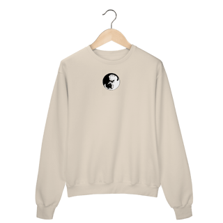 Nome do produto Moletom Fechado Gola Redonda Gato Yin Yang | Minimalismo e Conforto