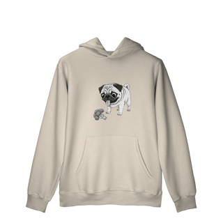 Nome do produto Moletom Prime Canguru Pug & Brócolis – Estampa Divertida e Conforto Premium