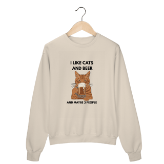 Nome do produto Moletom Prime Fechado Cat & Beer – Estilo, Conforto e Amor por Gatos