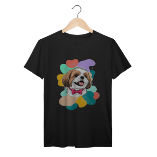 Nome do produto T-Shirt Prime Unissex - Shih-Tzu com Gravata