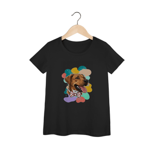 Nome do produto Camisa Feminina Baby Long Prime - Cachorro Caramelo de Gravata
