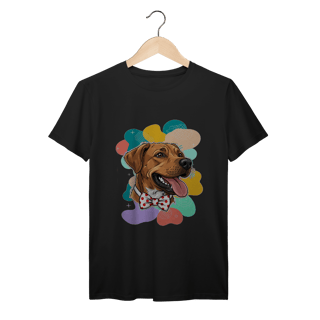 Nome do produto T-Shirt Prime Unissex - Cachorro Caramelo de Gravata