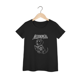 Camiseta Feminina Baby Long Prime - Necronomicão O Cão Salsicha Arcano