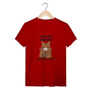 Nome do produto T-Shirt Quality Cat & Beer – Camiseta Unissex para Amantes de Gatos e Cerveja