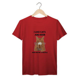 Nome do produto T-Shirt Prime Cat & Beer – Camiseta Premium para Amantes de Gatos com Estilo