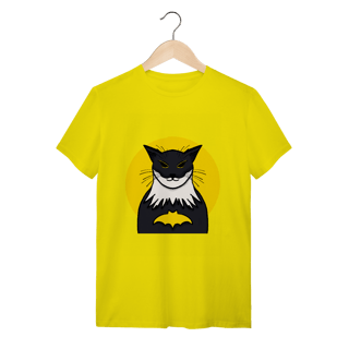 Nome do produtoCamiseta Bat-Gato: O Herói Felino da Noite - Moda Geek
