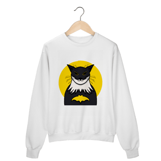 Nome do produtoMoletom Fechado Bat-Gato: O Herói Felino da Noite - Moda Geek