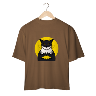 Nome do produtoCamiseta Oversized Bat-Gato: O Herói Felino da Noite - Moda Geek