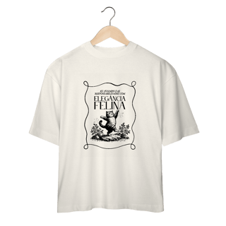 Nome do produtoCamiseta Oversized Fugindo Responsabilidades com Elegância Felina | Catmosfera