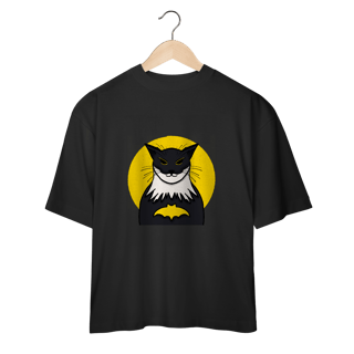Nome do produtoCamiseta Oversized Bat-Gato: O Herói Felino da Noite - Moda Geek