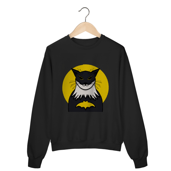 Moletom Fechado Bat-Gato: O Herói Felino da Noite - Moda Geek