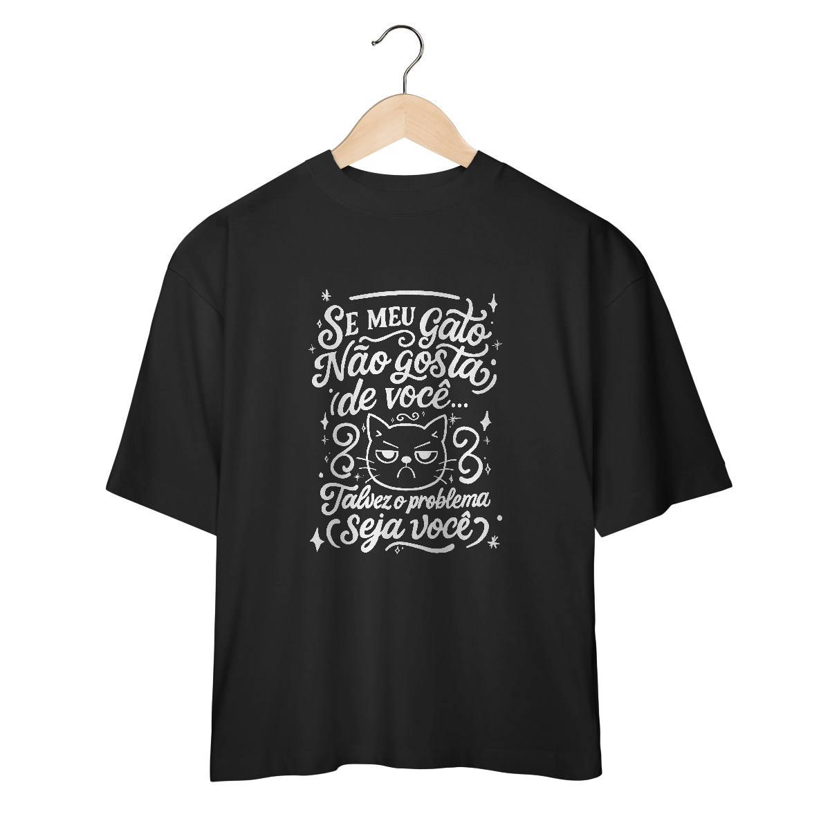 Nome do produto: Camiseta Humor Gato \