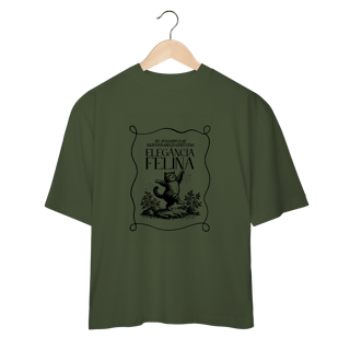 Nome do produtoCamiseta Oversized Fugindo Responsabilidades com Elegância Felina | Catmosfera