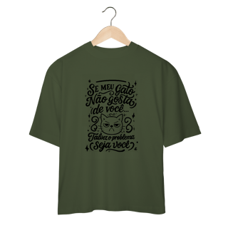 Nome do produtoCamiseta Oversized Humor Gato O Problema é Você | Catmosfera