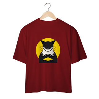 Nome do produtoCamiseta Oversized Bat-Gato: O Herói Felino da Noite - Moda Geek