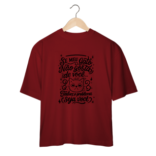 Nome do produtoCamiseta Oversized Humor Gato O Problema é Você | Catmosfera