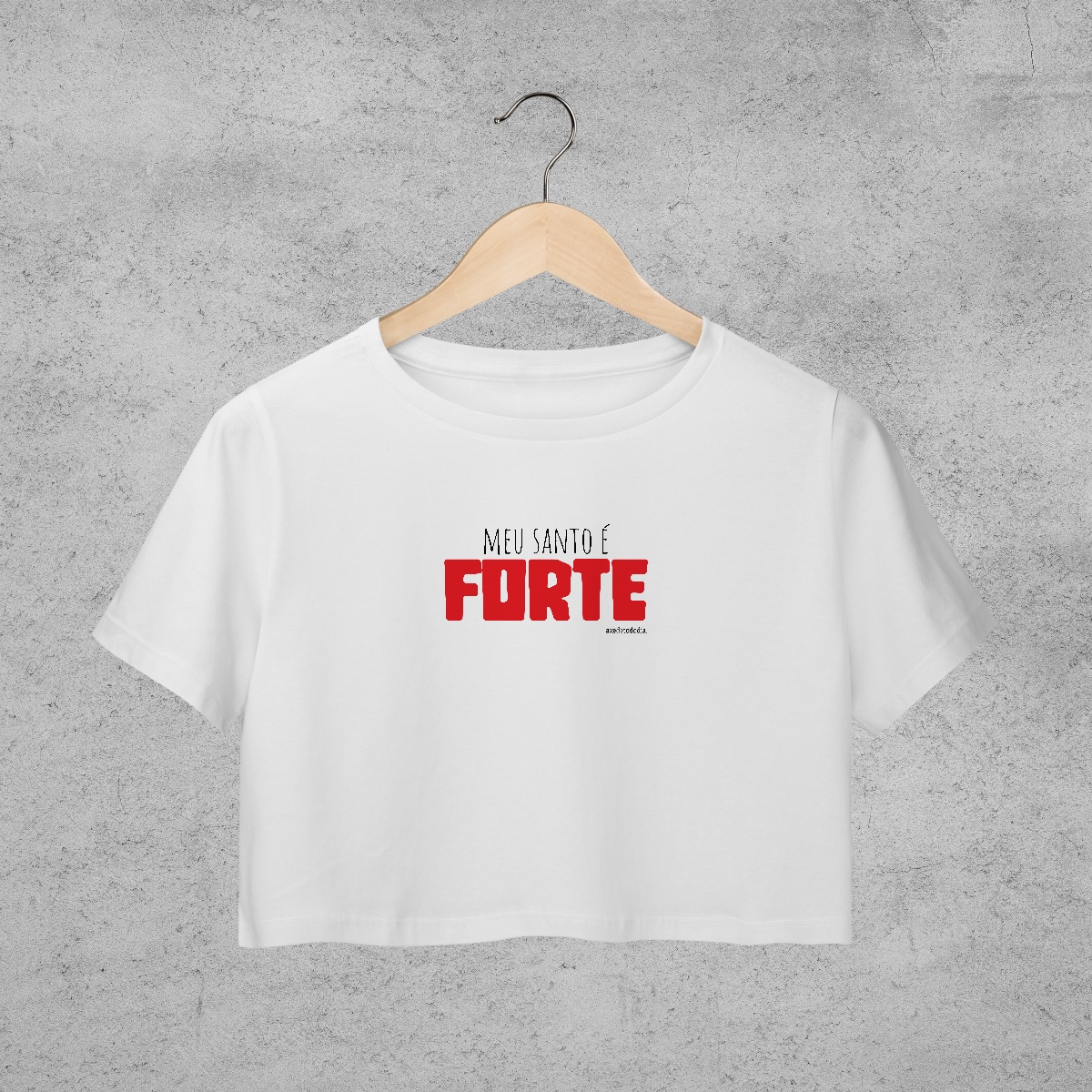 Nome do produto: Cropped - Meu santo é forte