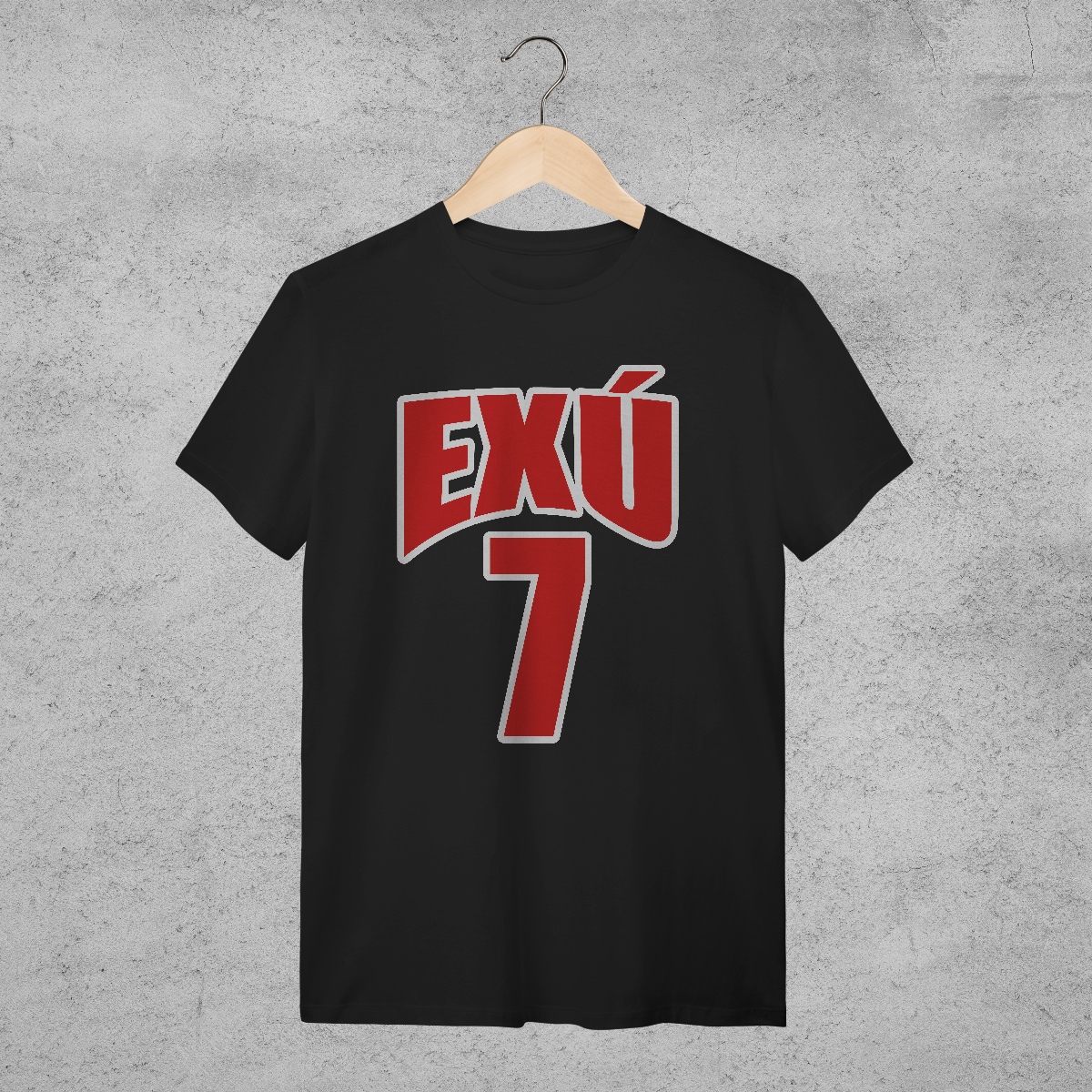 Nome do produto: Camiseta Basqueteira Preta - Exú - Laroyê