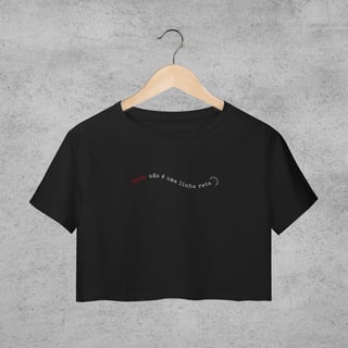 Nome do produto Cropped - Viver não é uma linha reta