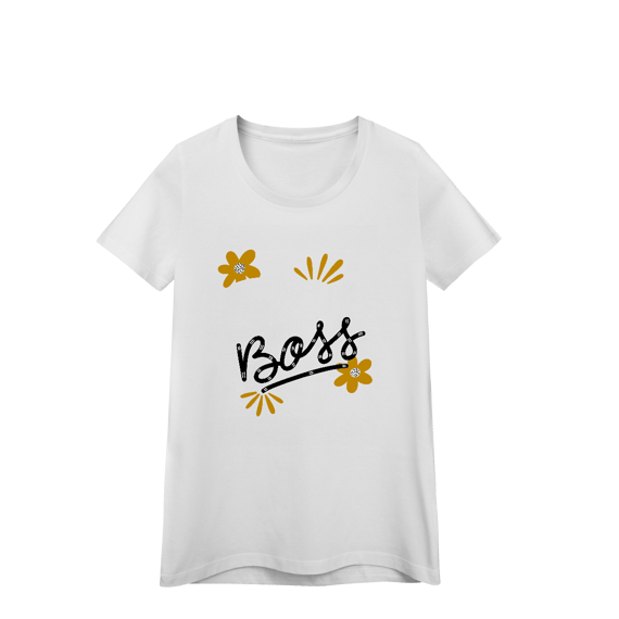 Camisa Baby Look Quality Girl Boss