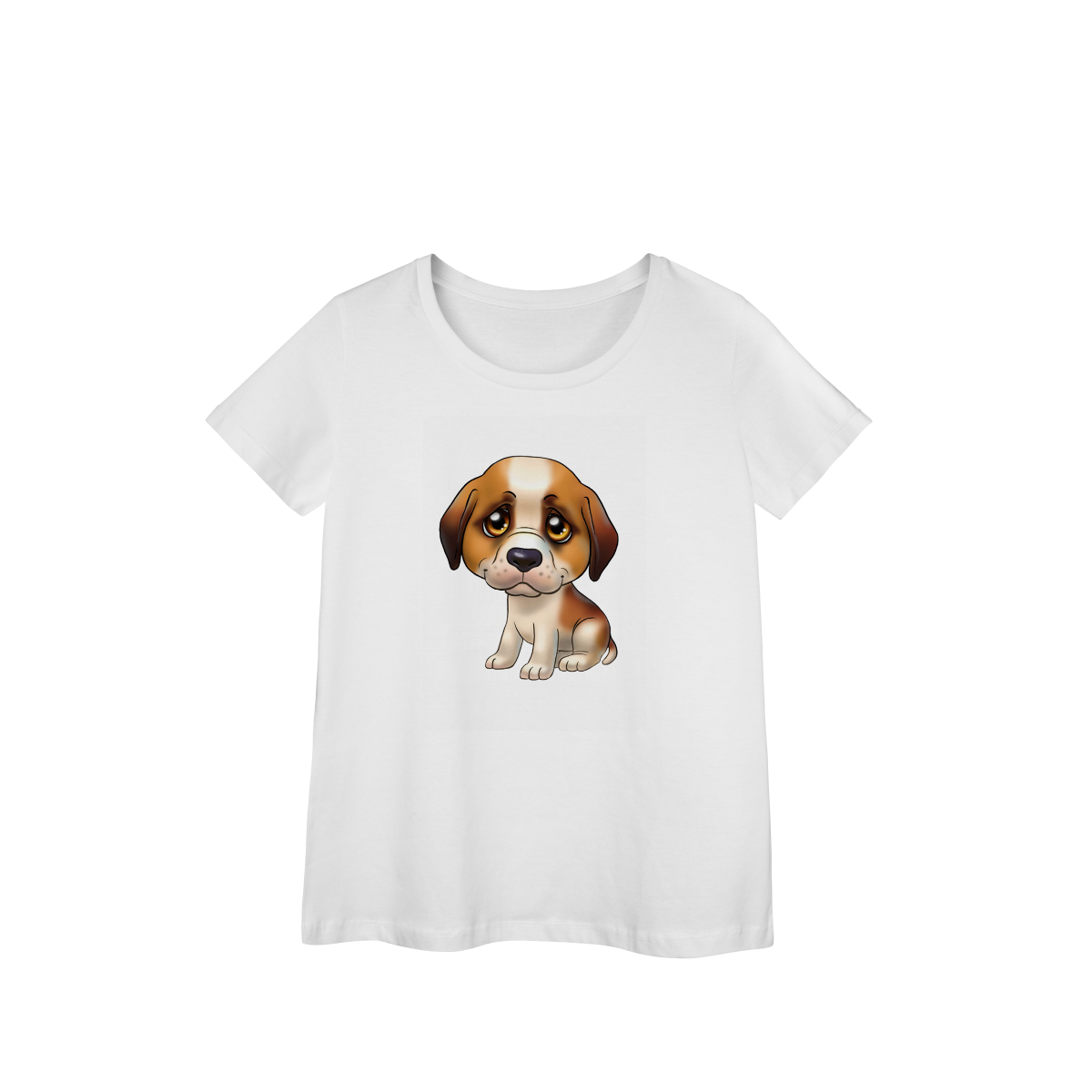 Nome do produto: Camisa Baby Look Prime Cachorrinho Fofo
