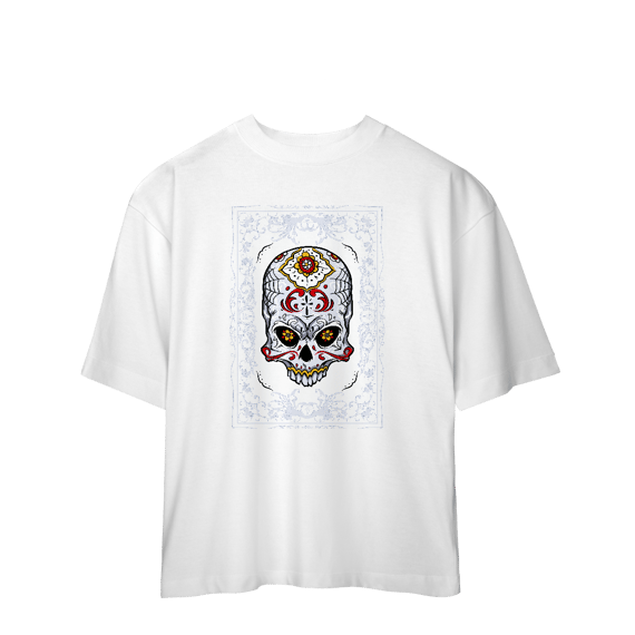 Camiseta Oversized Caveira Mexicana