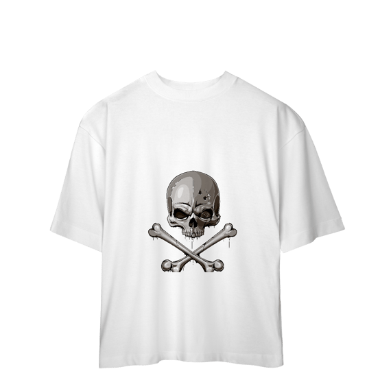 Camiseta Oversized Caveira Sombria