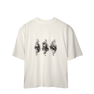 Nome do produto Camiseta Oversized Three Skulls