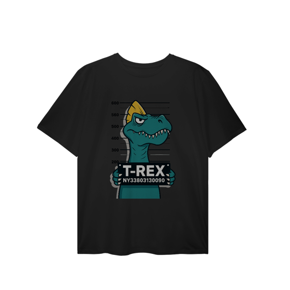 Camisa T-Shirt Plus Size T-Rex Fora da Lei 