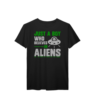Nome do produto Camiseta T-Shirt Prime Apenas um garoto que acredita em alienígenas