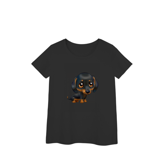 Baby Look Prime Cachorrinho Salsicha 100% Algodão