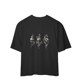Nome do produto Camiseta Oversized Three Skulls