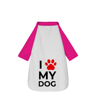 Nome do produto Camisa Pet Dog Eu Amo Meu Dog