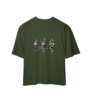 Nome do produto Camiseta Oversized Three Skulls