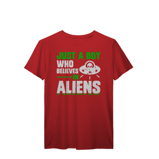 Nome do produto Camiseta T-Shirt Prime Apenas um garoto que acredita em alienígenas