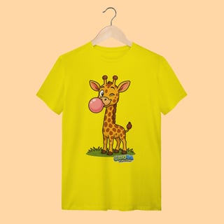 Nome do produto Camiseta T-shirt Adulto Unissex Girafa – 100% Algodão | Coleção Reino Animal do Caioba