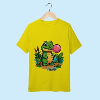 Nome do produto Camiseta Juvenil (10 a 14 anos) Jacaré – 100% Algodão | Coleção Reino Animal do Caioba
