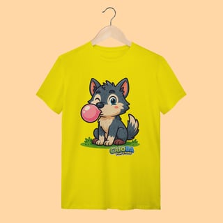 Nome do produto Camiseta T-shirt Adulto Unissex Lobinho – 100% Algodão | Coleção Reino Animal do Caioba