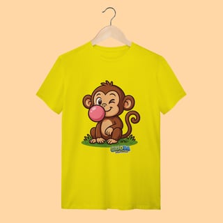 Nome do produto Camiseta T-shirt Unissex Macaco – 100% Algodão | Coleção Reino Animal do Caioba
