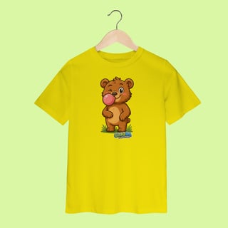 Nome do produto Camiseta Infantil (2 a 8 anos) Ursinho – 100% Algodão | Coleção Reino Animal do Caioba