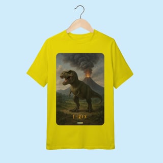 Nome do produto Camiseta Juvenil (10 a 14 anos) T-Rex – 100% Algodão | Coleção Dinossauros