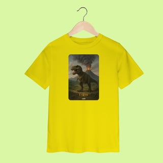 Nome do produto Camiseta Infantil (2 a 8 anos) T-Rex – 100% Algodão | Coleção Dinossauros