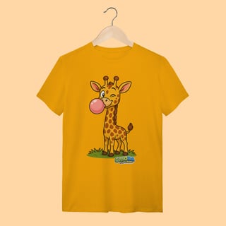 Nome do produto Camiseta T-shirt Adulto Unissex Girafa – 100% Algodão | Coleção Reino Animal do Caioba