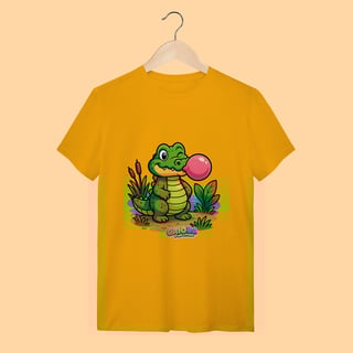 Nome do produto Camiseta T-shirt Adulto Unissex Jacaré – 100% Algodão | Coleção Reino Animal do Caioba