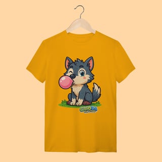 Nome do produto Camiseta T-shirt Adulto Unissex Lobinho – 100% Algodão | Coleção Reino Animal do Caioba