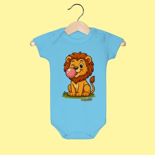 Nome do produto Body Infantil Leão – 100% Algodão | Coleção Reino Animal do Caioba