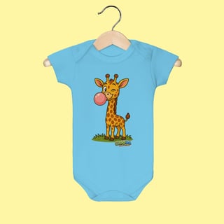 Nome do produto Body Infantil Girafa – 100% Algodão | Coleção Reino Animal do Caioba